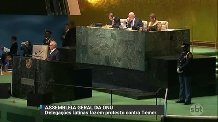 Delegações latinas fazem protesto contra Temer na ONU