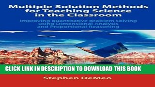 [PDF] Multiple Solution Methods for Teaching Science in the Classroom: Improving Quantitative