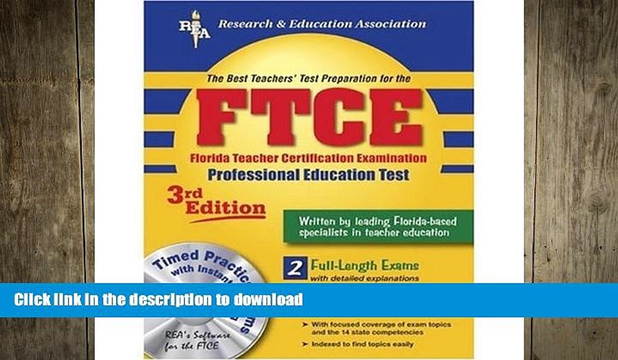 FAVORITE BOOK  FTCE Professional Education w/ CD-ROM (REA) The Best Test Prep: 3rd Edition (FTCE