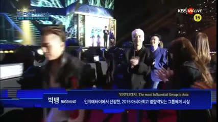 Big Bang nhận giải Nhóm nhạc có tầm ảnh hưởng nhất châu Á.