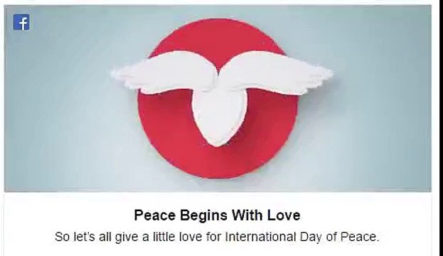 Newsfeed facebook tràn ngập tim chào Ngày hòa bình thế giới