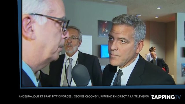 Angelina Jolie et Brad Pitt divorcés : George Clooney l’apprend en direct à la télévision !