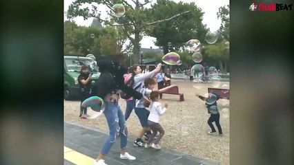 Anushka Sharma playing bubbles with kids- Watch adorable video I Filmibeat