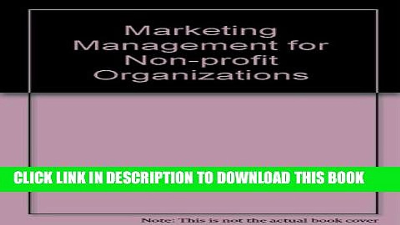 [PDF] Marketing Management for Non-Profit Organizations Popular Colection