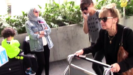 Actress Felicity Jones spotted at LAX Airport in Los Angeles