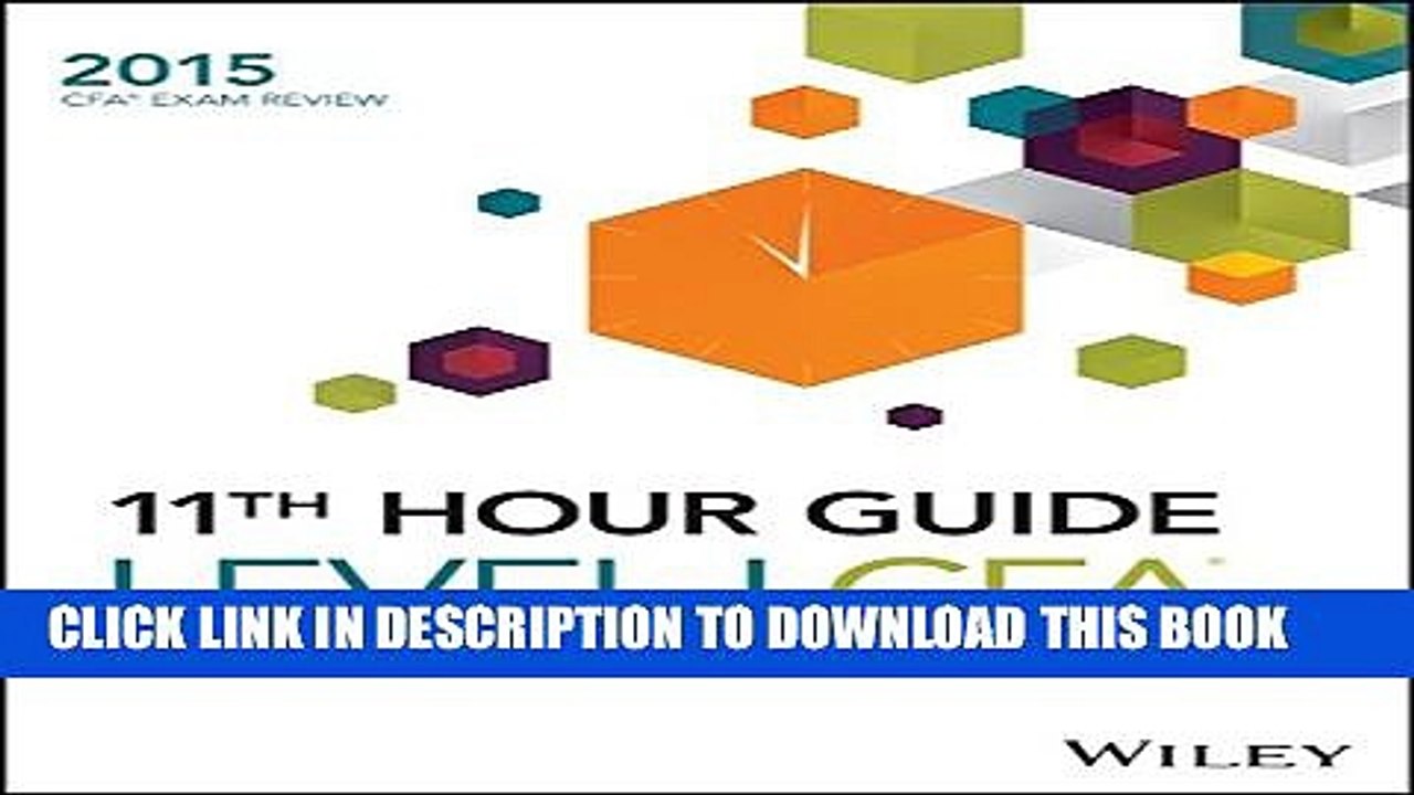 [PDF] Wiley 11th Hour Guide for 2015 Level I CFA Full Colection