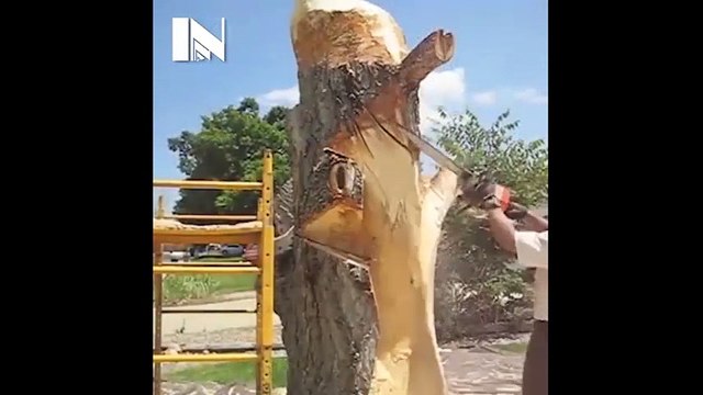 nghệ thuật điêu khắc bằng máy cưa cực độc đáo