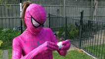 Spidergirl Vs Joker Vs Venom Frozen Kinder Surprise Battle! Kids Superhero