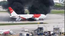 Kinh hoàng cảnh máy bay cháy ngay tại sân bay