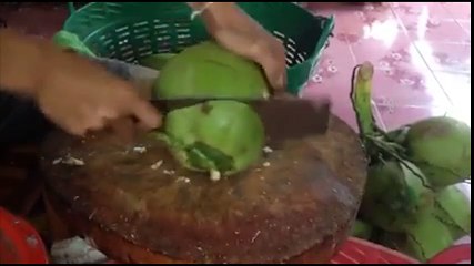 nghệ thuật cắt dừa đẹp "xuất sắc"
