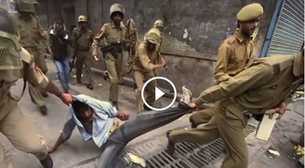 Eglish woman weeping for Kashmir people