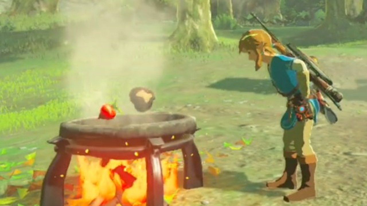 The Legend of Zelda_ Breath of the Wild - Cooking Gameplay