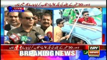 Aleem Khan talks to media