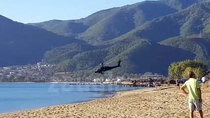 Le crash d'un hélicoptère Apache dans la mer Égée