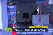 Delincuentes asaltan tienda de celulares en San Borja