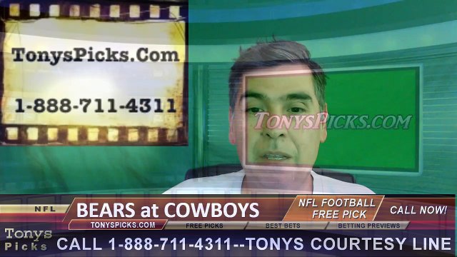 Dallas Cowboys vs. Chicago Bears Free Pick Prediction NFL Pro Football Odds Preview 9-25-2016