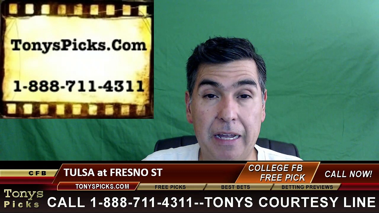Fresno St Bulldogs vs. Tulsa Golden Hurricane Free Pick Prediction NCAA College Football Odds Preview 9/24/2016