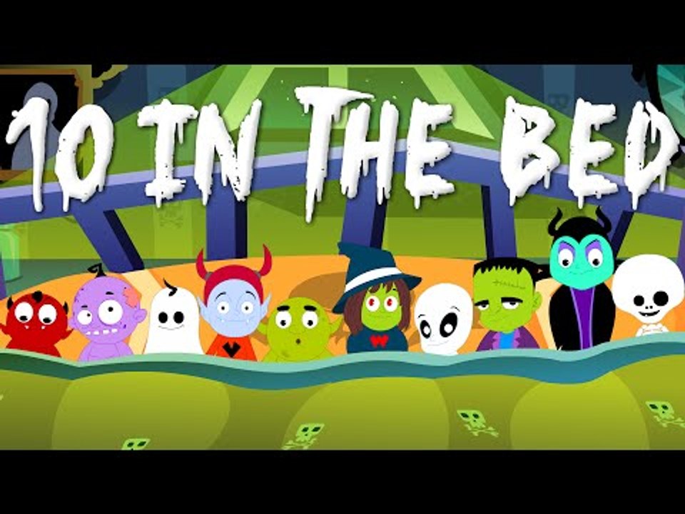 Ten In The Bed | Scary Rhyme | Halloween Song