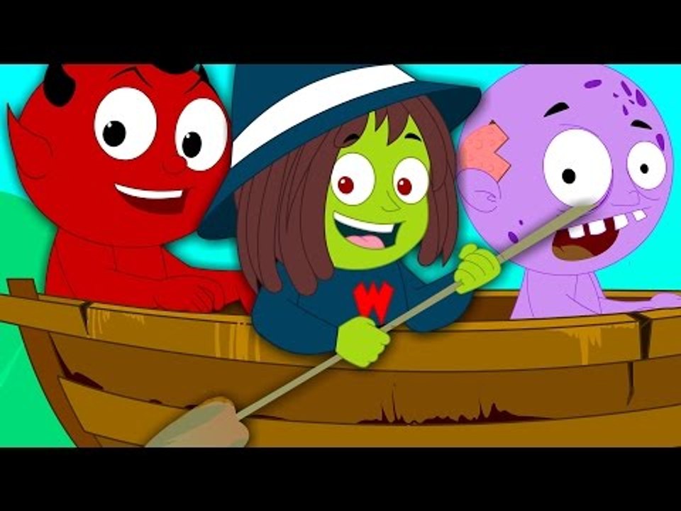 Row Row Row Your Boat | Scary Songs | For KIds | Nursery Rhymes