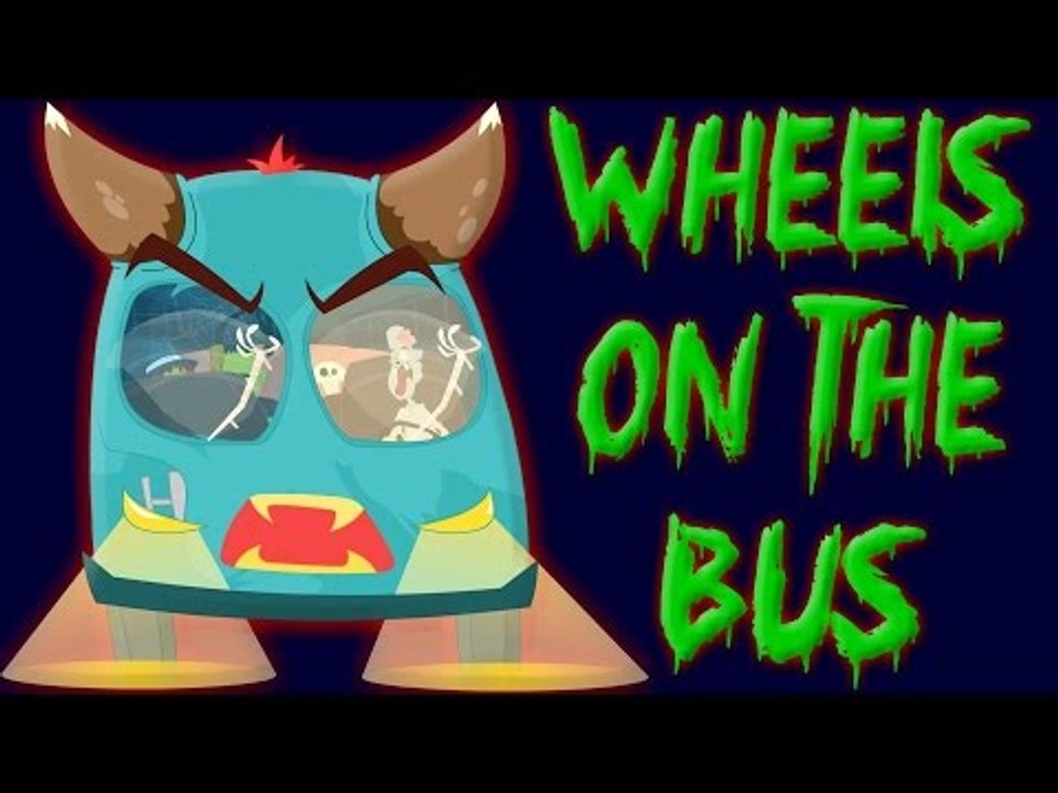 Wheels on the Bus | Halloween Song | Rhyme