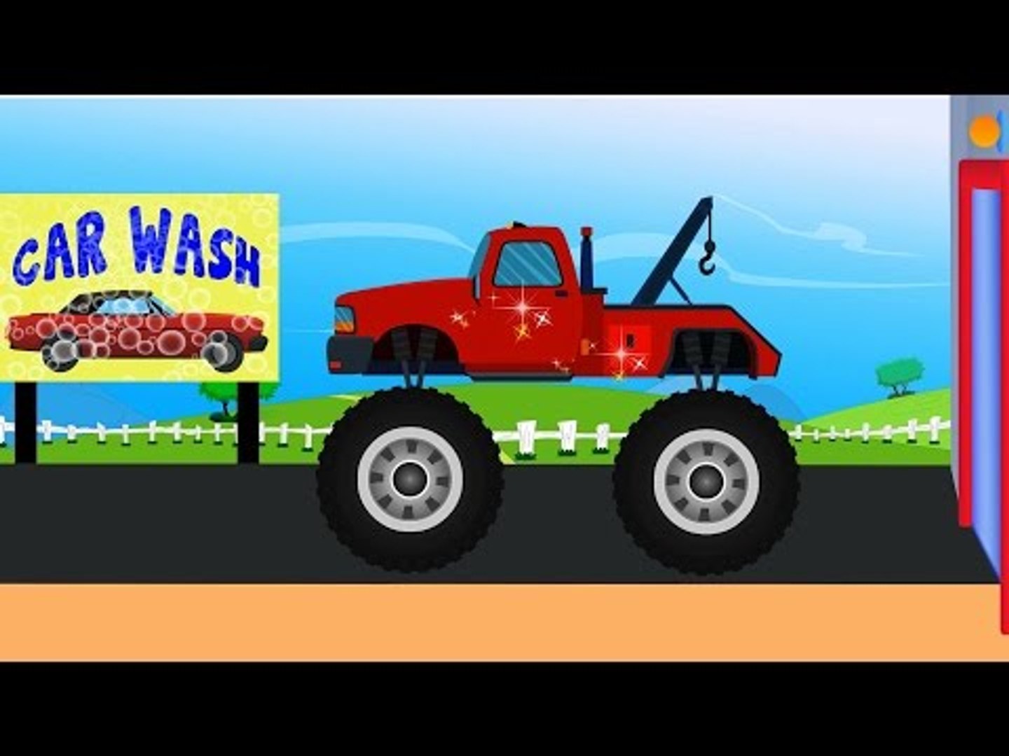 carro lavagem monstro caminhão  Monster Truck Car Wash - video