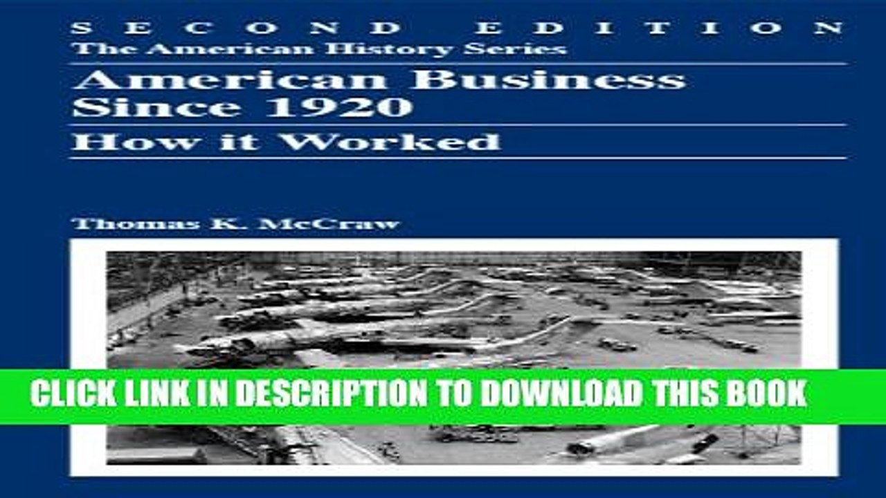 [PDF] American Business Since 1920: How It Worked Full Online