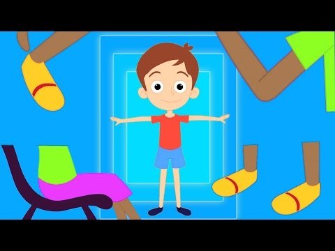 Cabeça, ombros, joelhos e toes rima de berçário para crianças | Canção para as crianças em Português