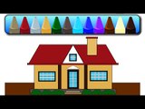 Learn colors and shapes | Color the house | House Made Of Shapes