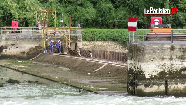 Réfection des barrages et des écluses sur la Marne