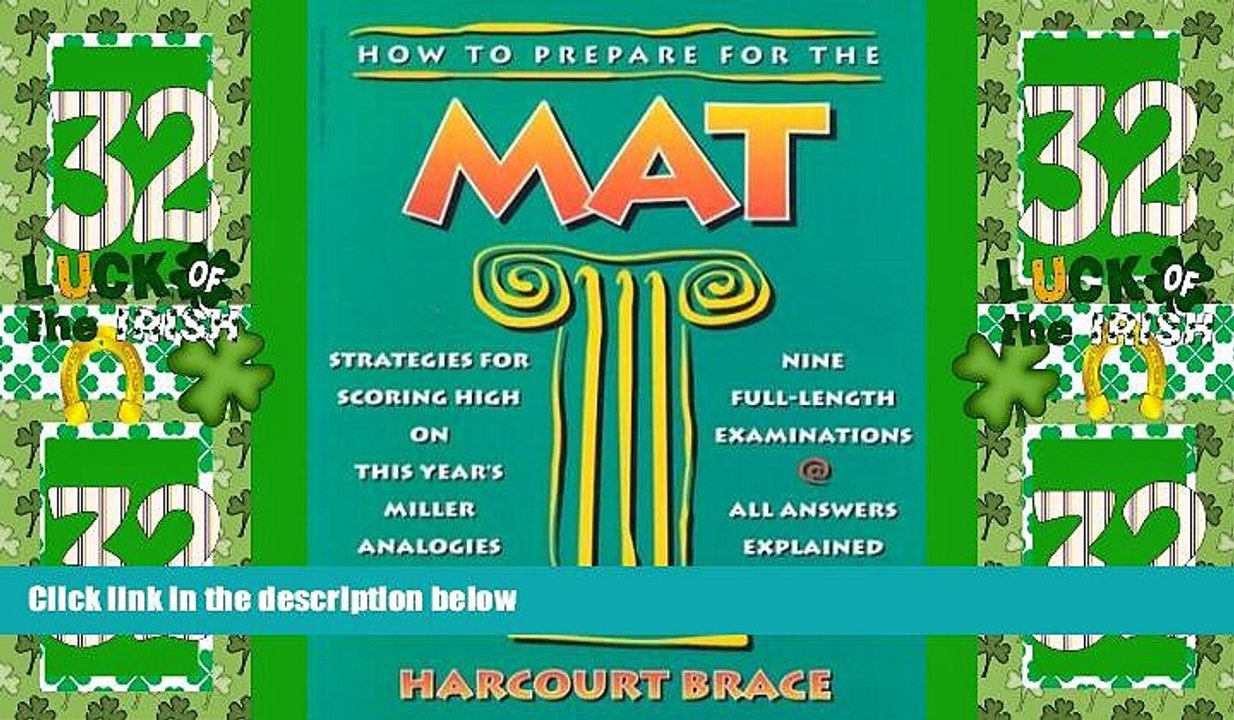 Big Deals  How to Prepare for the MAT (Miller Analogies Test)  Best Seller Books Most Wanted