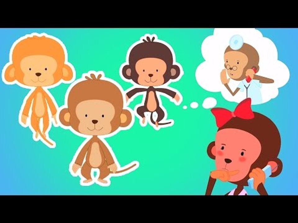 Cinque piccole scimmie che saltano sul letto Grafica della storia per il tempo della storia stampabile Download istantaneo DIGITALE - Set di clipart STAMPABILE fai da te - Italia
