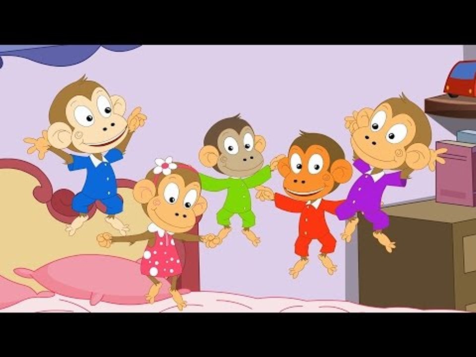 Cinco Monitos Five Little Monkeys canción infantil en español
