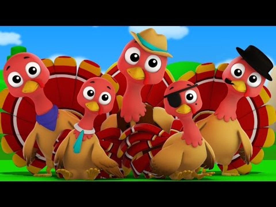 five little turkeys | nursery rhyme | kids song...