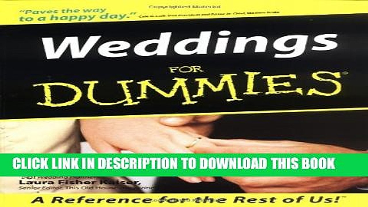 [Read PDF] Weddings For Dummies (For Dummies (Lifestyles Paperback)) Ebook Free