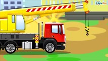 Trucks Construction Cartoons | Diggers Cartoon for children about Excavator & Crane with other Cars