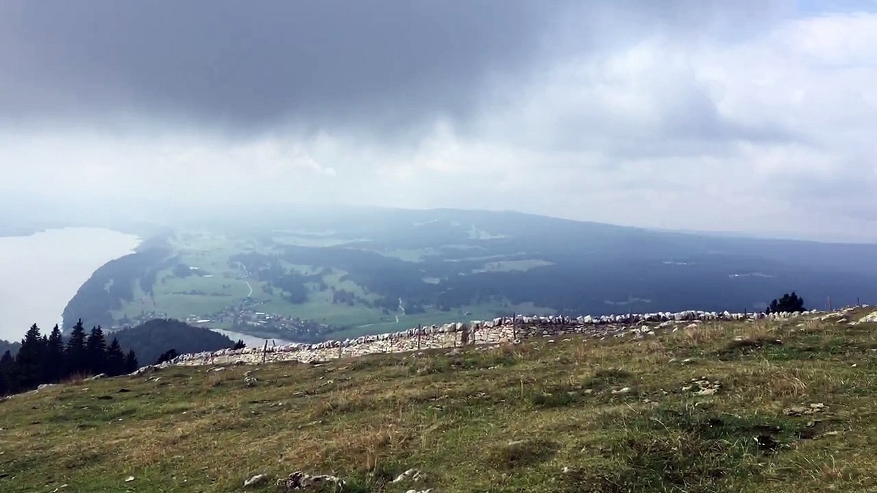 Vue depuis la dent de vaulion en Suisse Jura