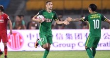 Burak Yılmaz, Beijing Guoan-Yanbian Funde Maçında 2 Gol Buldu