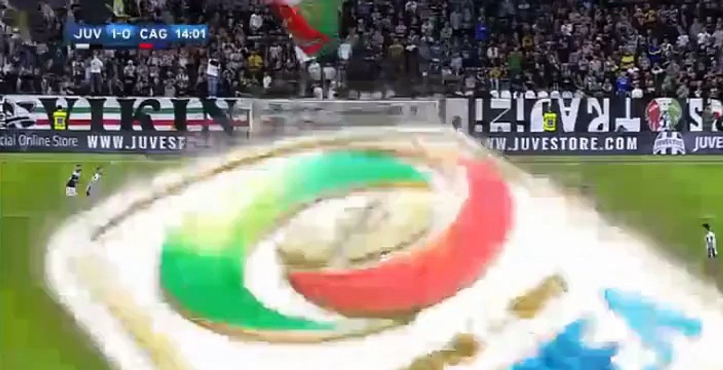 Daniele Rugani opens the scoring for Juventus vs Cagliari (1-0)