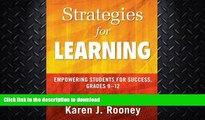 READ  Strategies for Learning: Empowering Students for Success, Grades 9-12 FULL ONLINE