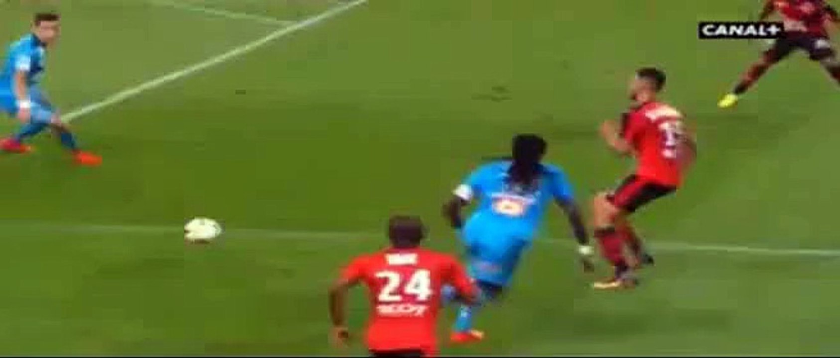 Bafetimbi Gomis Penalty Goal HD - Rennes 1-1 Marseille 21.09.2016