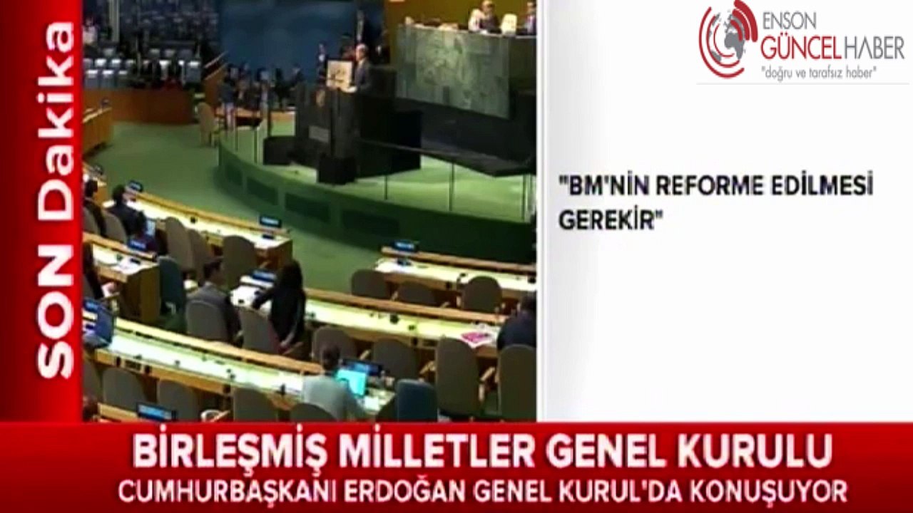 Cumhurbaşkanı Erdoğan BM Genel Kurulunda konuşurken ABD'li Kadın çıldırdı