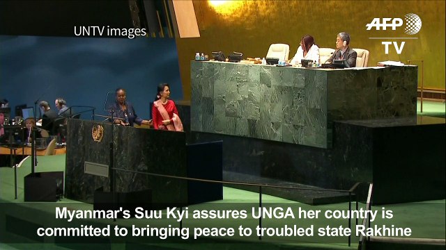 Aung San Suu Kyi addresses Rakhine state troubles at UN Assembly