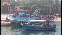 تداول فيديو للحظات الأولى لإنقاذ الغارقين على مركب الهجرة غير الشرعى