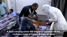 Boat with up to 450 migrants capsizes off Egypt, 42 drowned