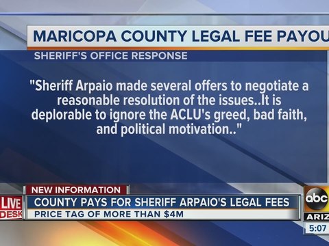 Arpaio defends himself as county agrees to pay millions for his legal fees