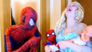 Spiderman vs Police Wanted Dead or Alive! w_ Harley Queen, Frozen Elsa & Fun Superhero In Real