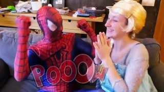 Spiderman Become a doll vs Frozen Elsa & Maleficent w_ Spiderbaby Jack Frost & Funny Supehero