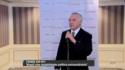 Temer diz que Brasil ´vive estabilidade política extraordinária´