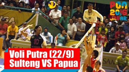 Voli Indoor - (Putra) Sulawesi Tengah vs Papua, Kamis (22/9)