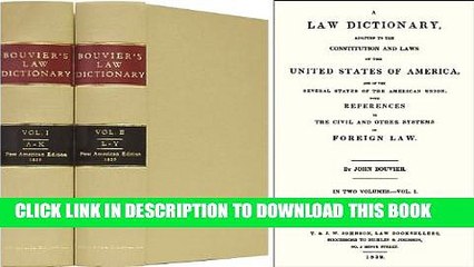 [PDF] Bouvier Law Dictionary 1856 edition Popular Colection